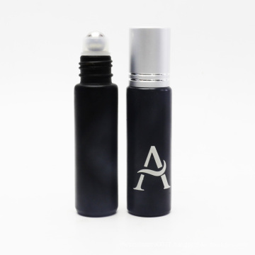 10ml black plastic cap glass roller ball bottle RO-122S